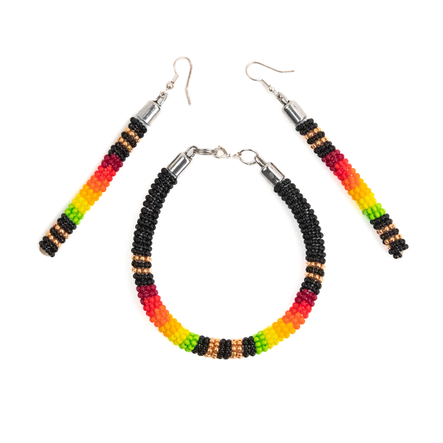 Beaded Bracelet and Earring Set 2