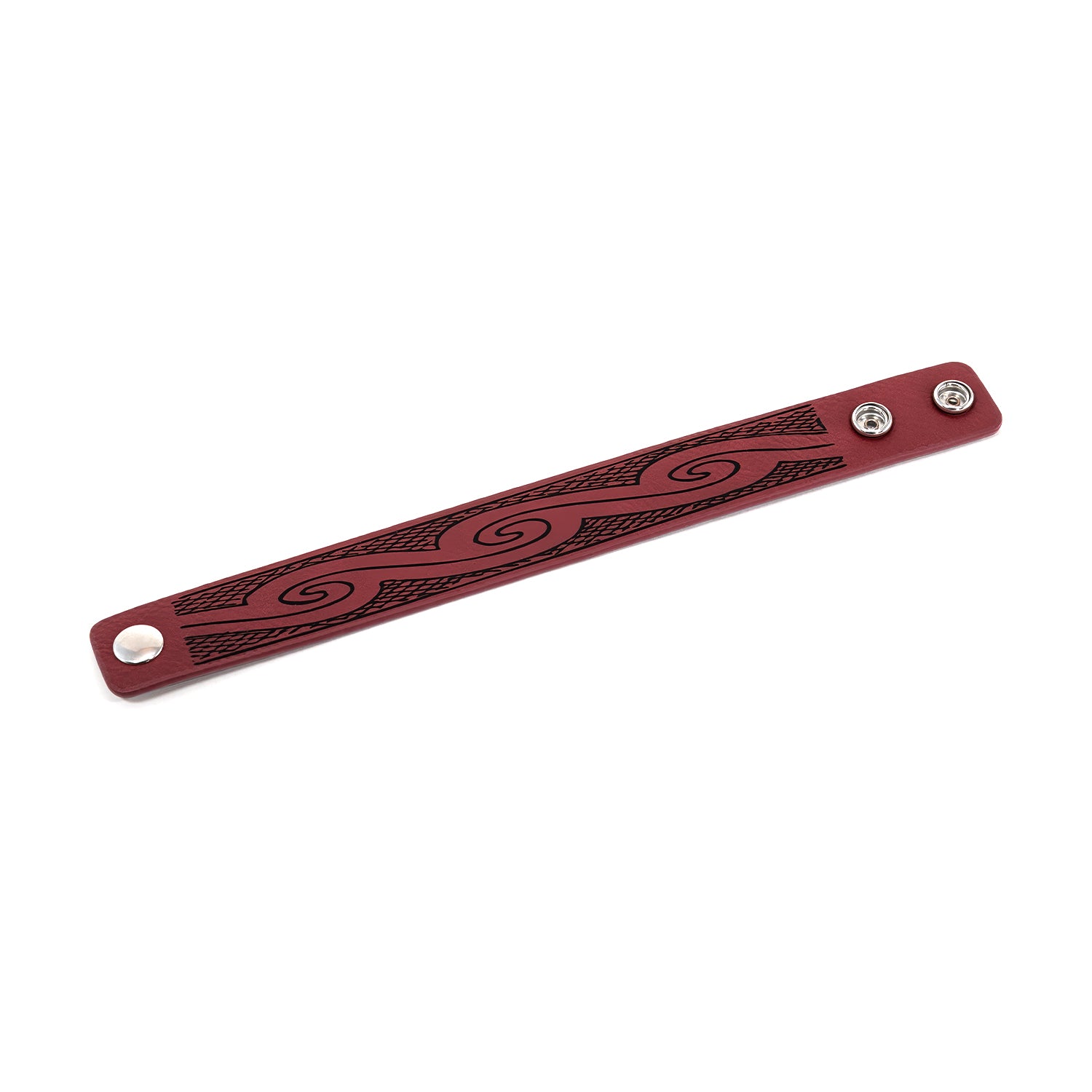 1 Inch Embossed  Leather Bracelet