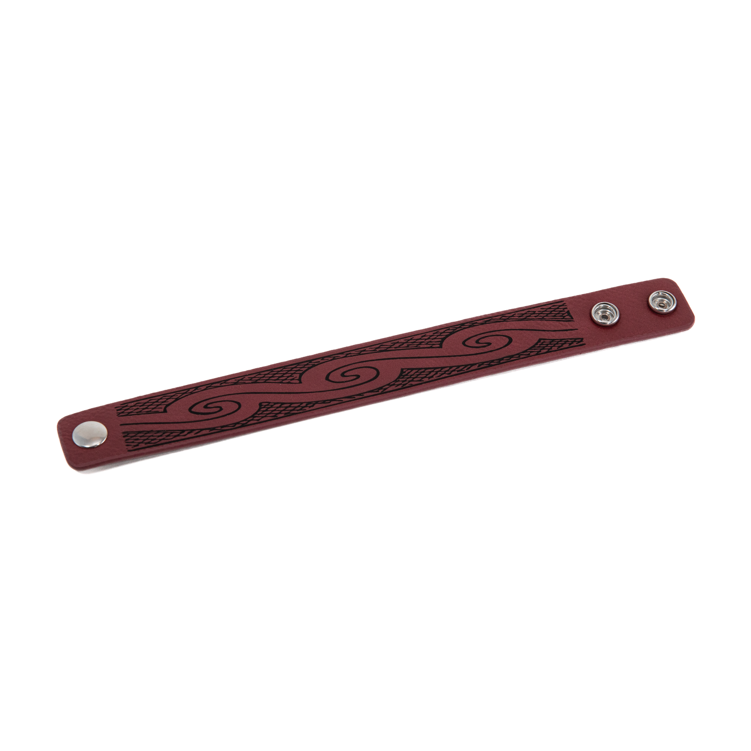 1 Inch Embossed  Leather Bracelet