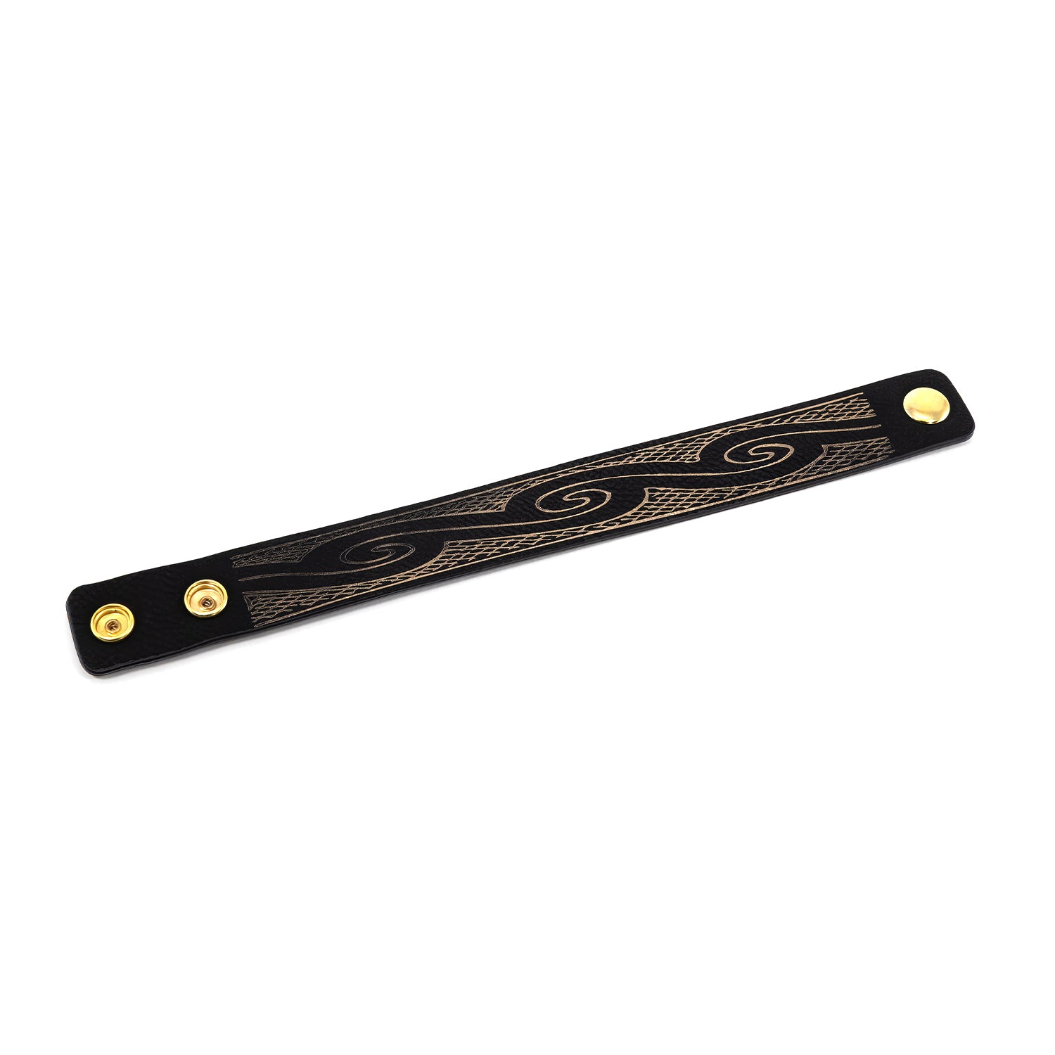 1 Inch Embossed  Leather Bracelet