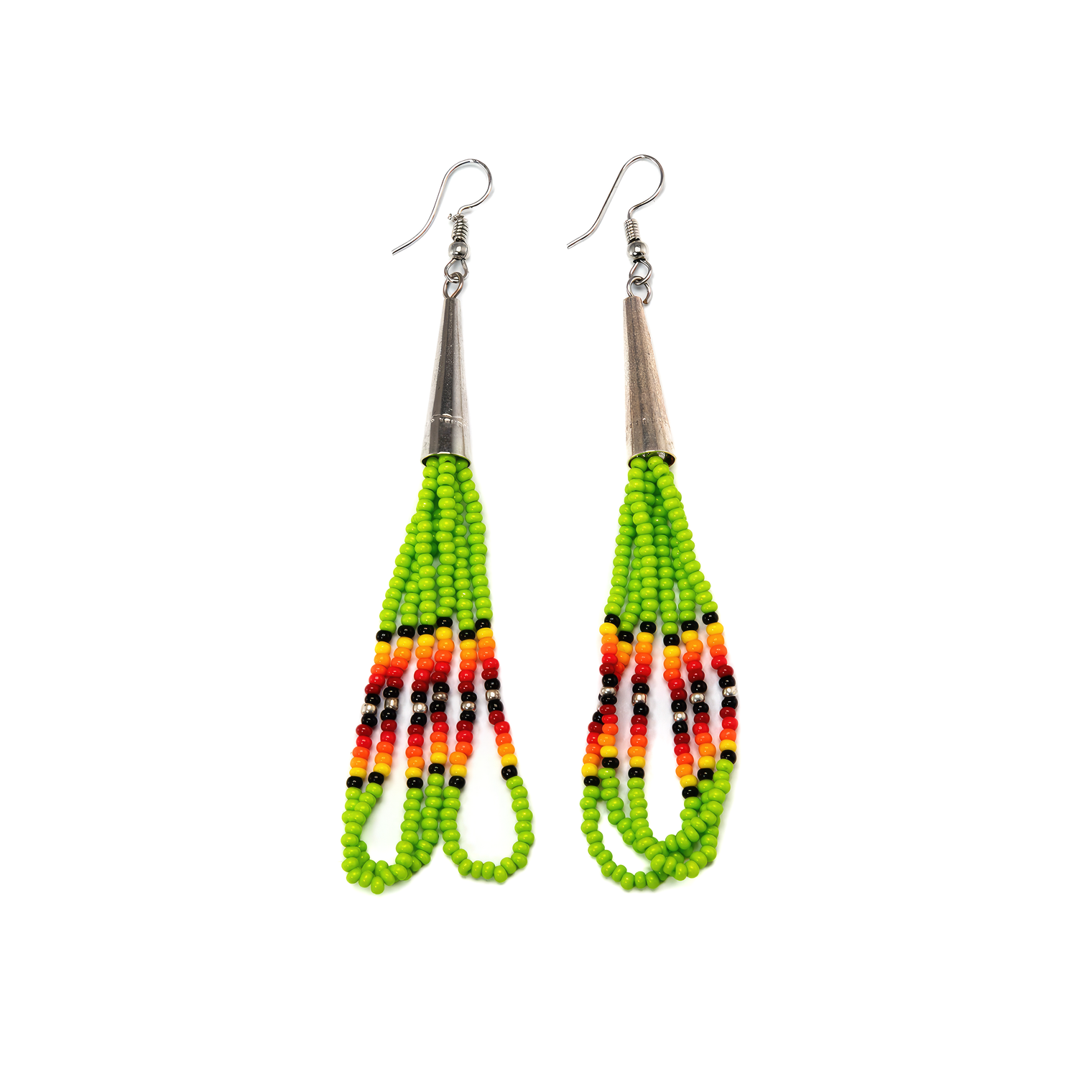 Beaded Cone Earrings
