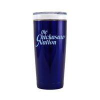 Blue CeramiSteel Tumbler Chickasaw Nation Logo
