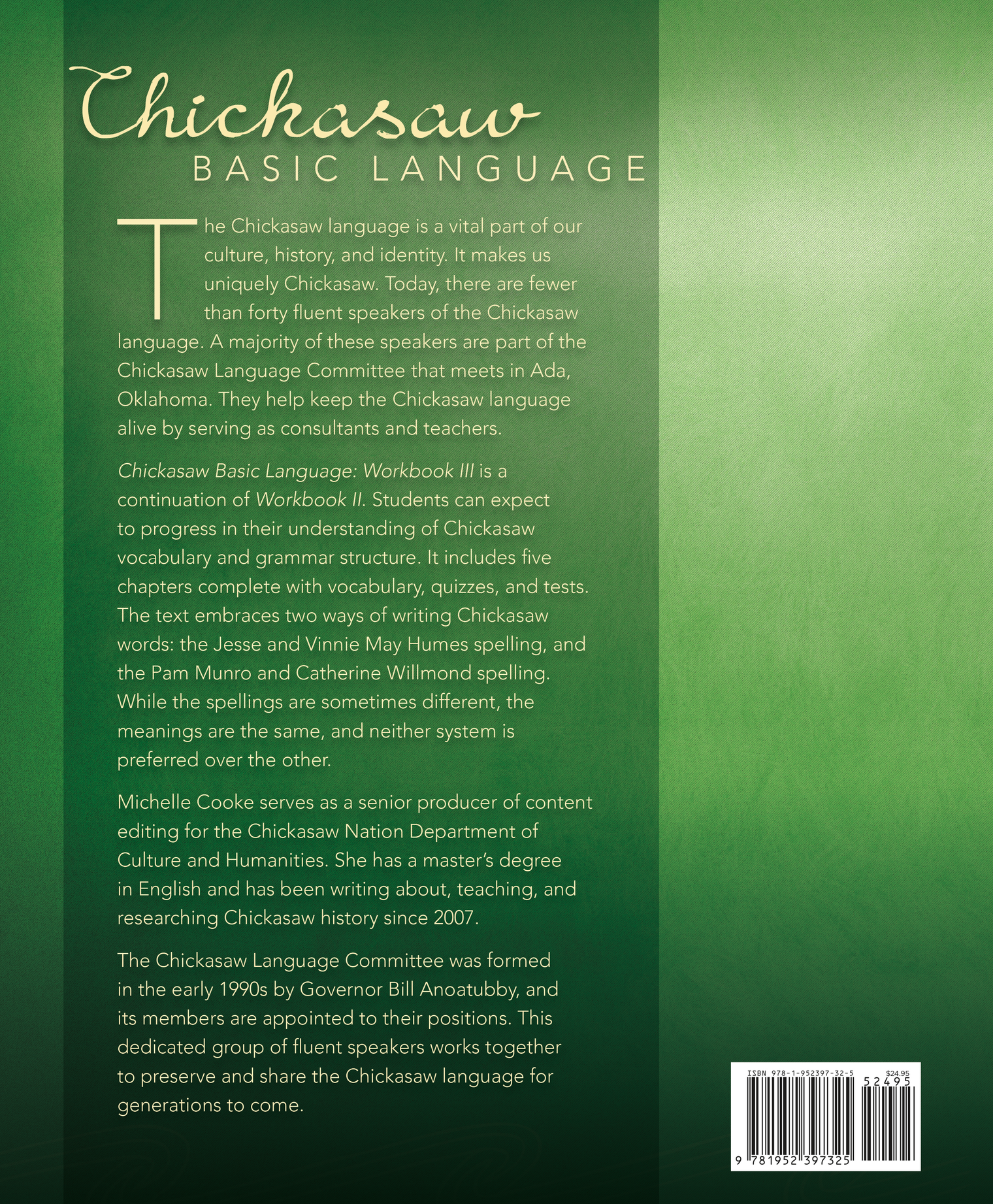 Chickasaw Basic Language: Workbook III