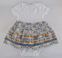 Ribbon Skirt Onesie - Baby -Gold/Blue