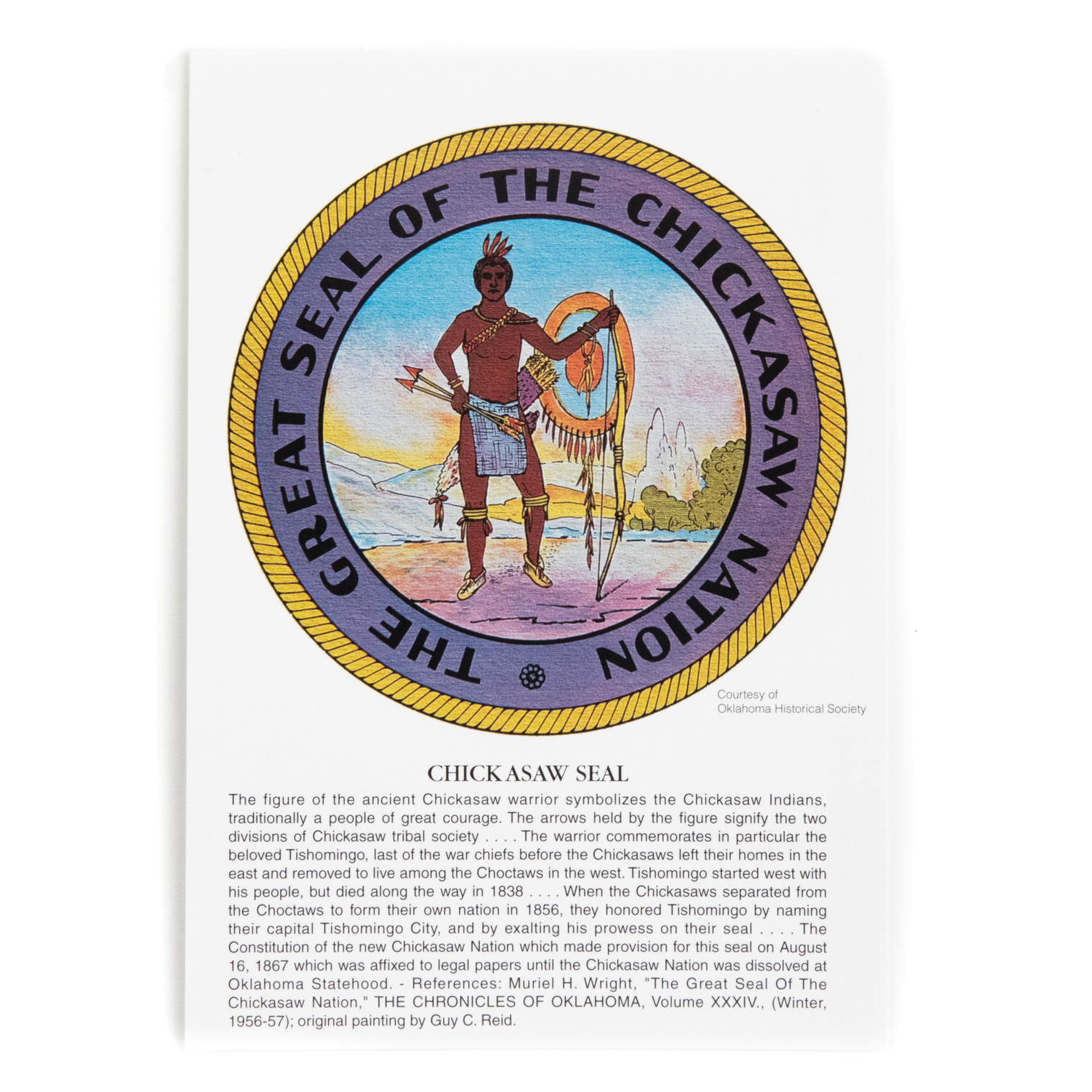 Chickasaw Seal Postcard