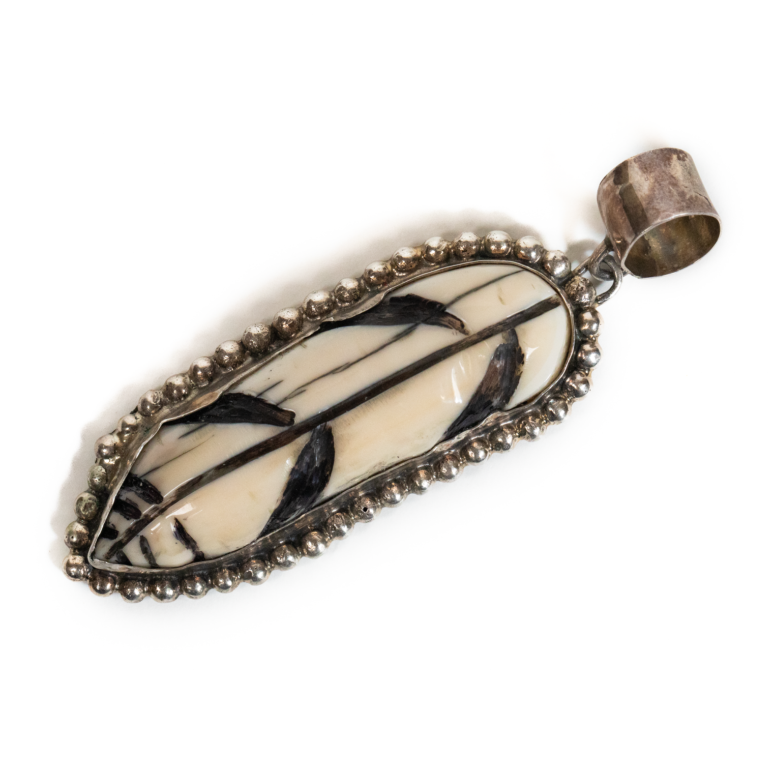 Bone Feather Pendant