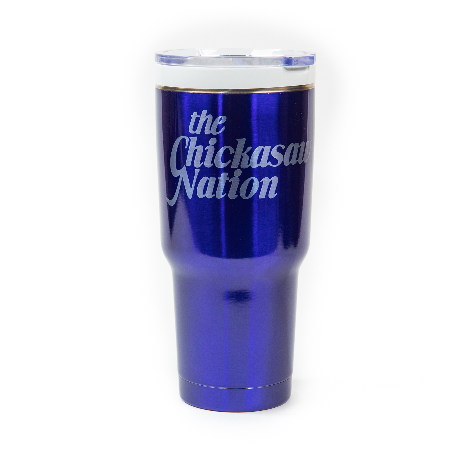 Blue CeramiSteel Tumbler Chickasaw Nation Logo