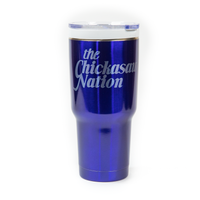 Blue CeramiSteel Tumbler Chickasaw Nation Logo