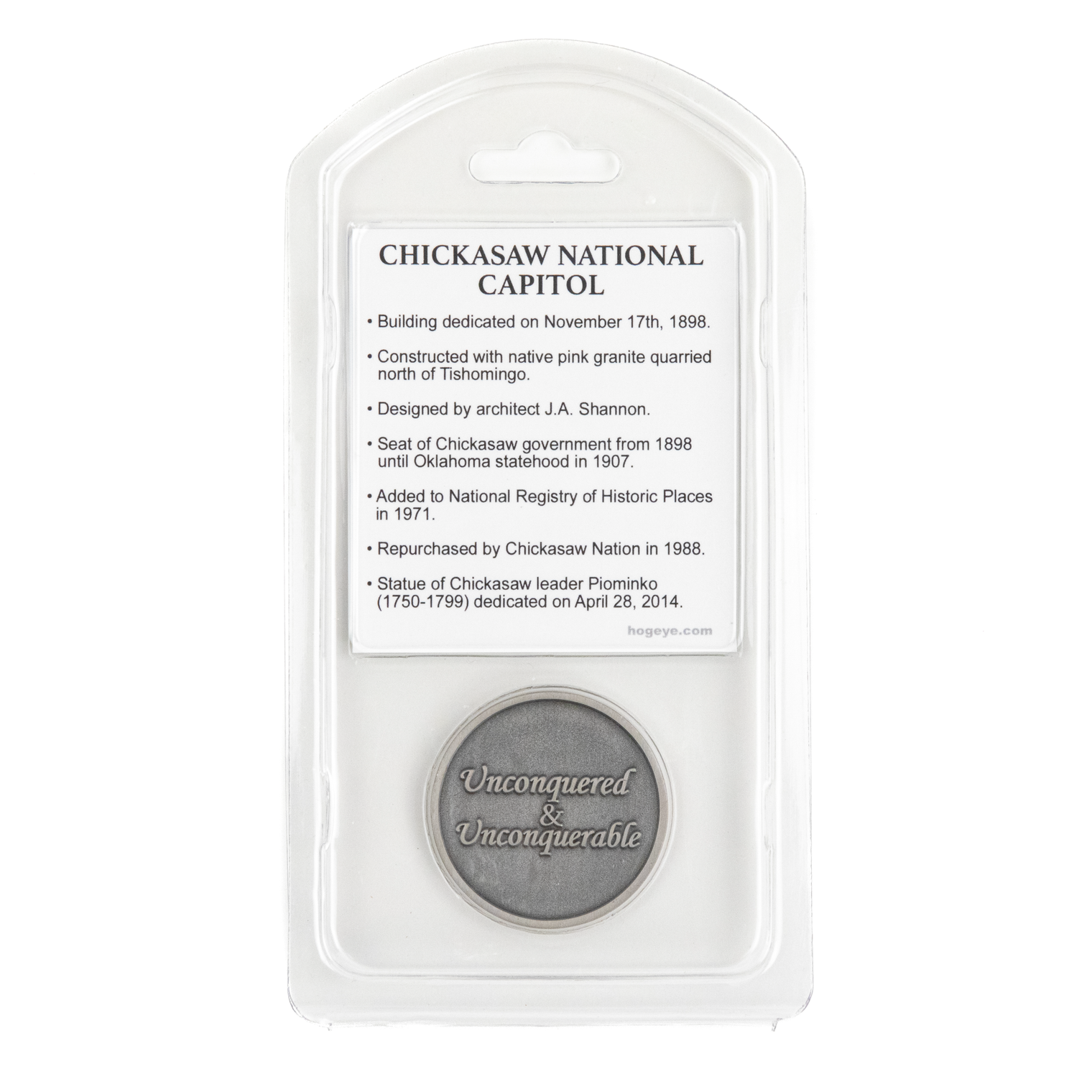 Chickasaw Capitol Collectors Coin