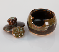 Pottery Jar - Brown/Green
