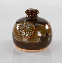 Pottery Jar - Brown/Green