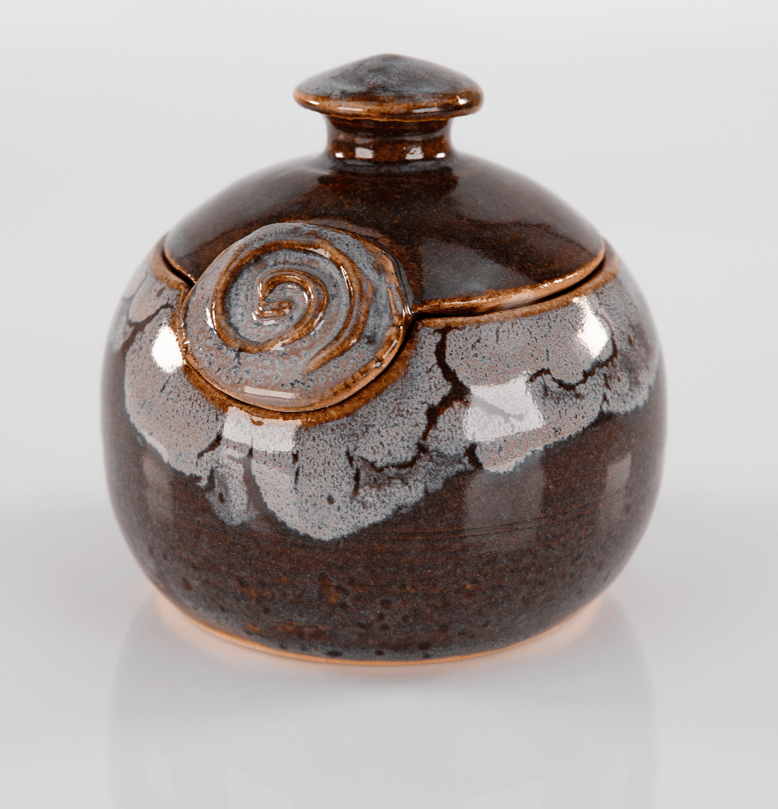 Pottery Jar - Brown/Gray