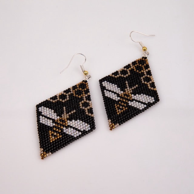 Bee Beaded Earrings