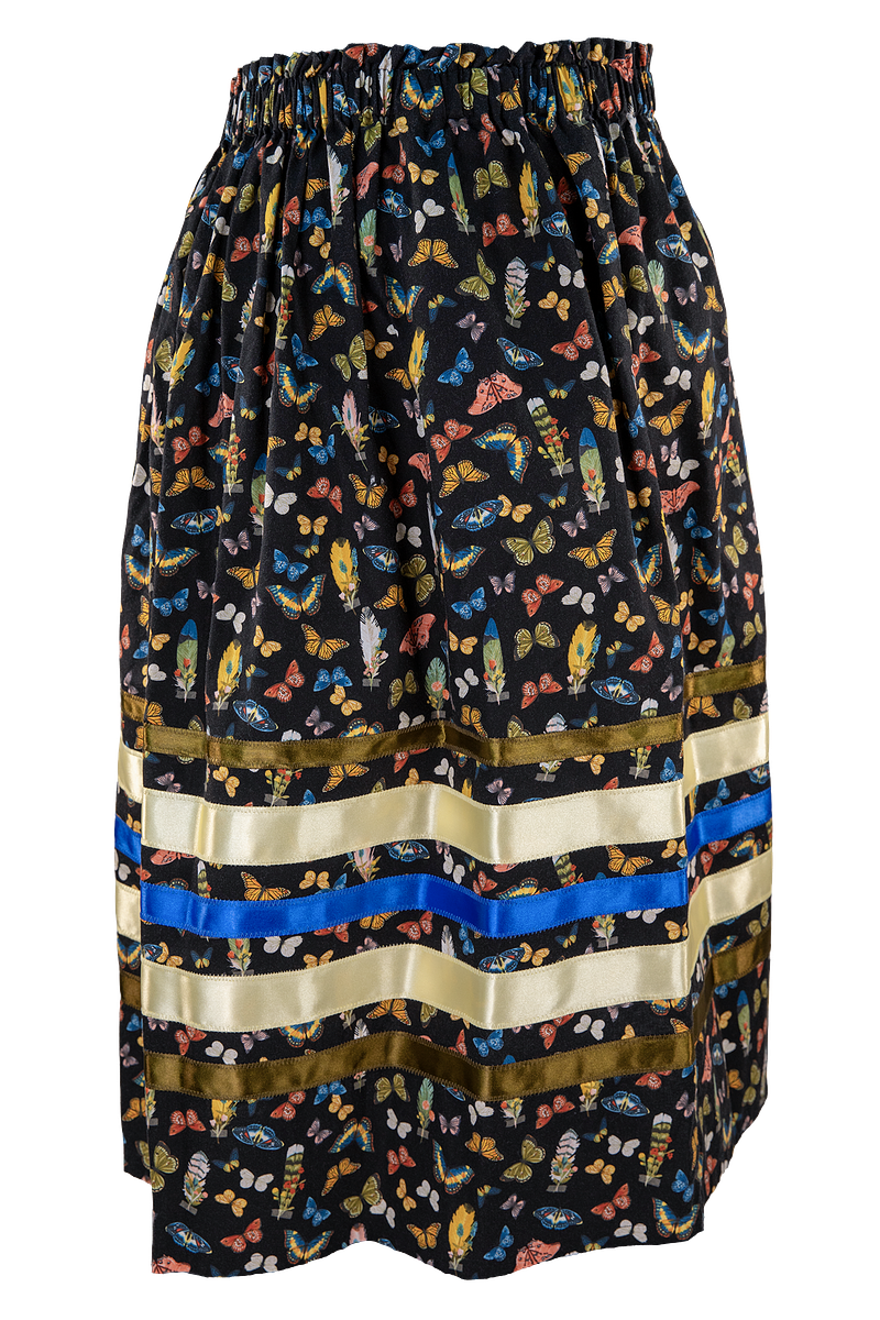 Black Butterfly Ribbon Skirt