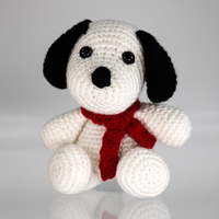 Crochet Doll-Black/White Puppy