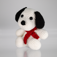 Crochet Doll-Black/White Puppy