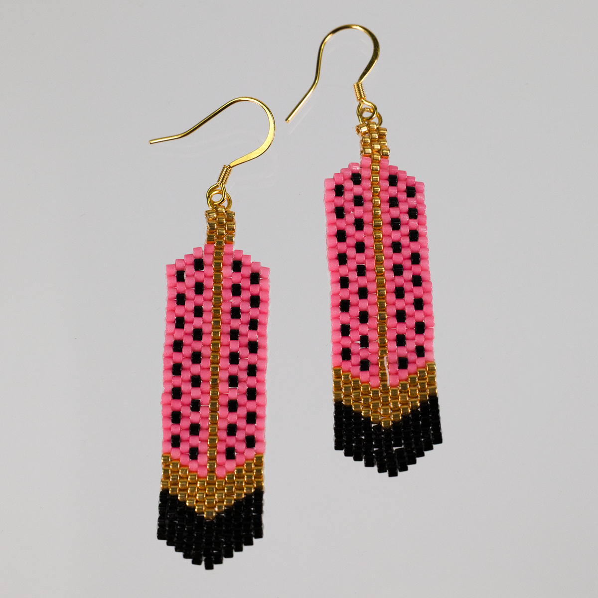 Pink Feather Earrings