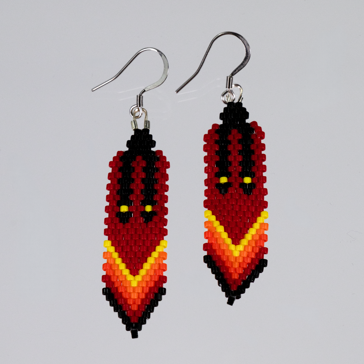 Flat Seed Bead Earrings