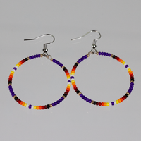 Purple Hoop Earrings - Small