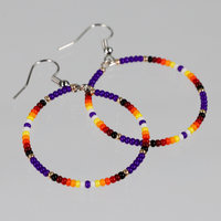 Purple Hoop Earrings - Small