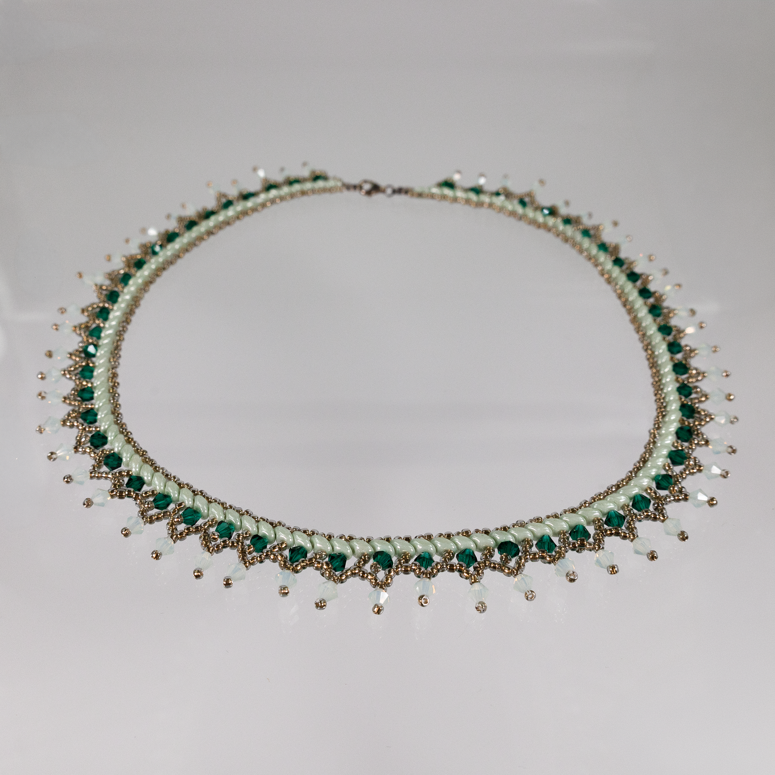 Green Austrian Crystal Necklace