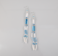Turquoise and White Dangle Earrings