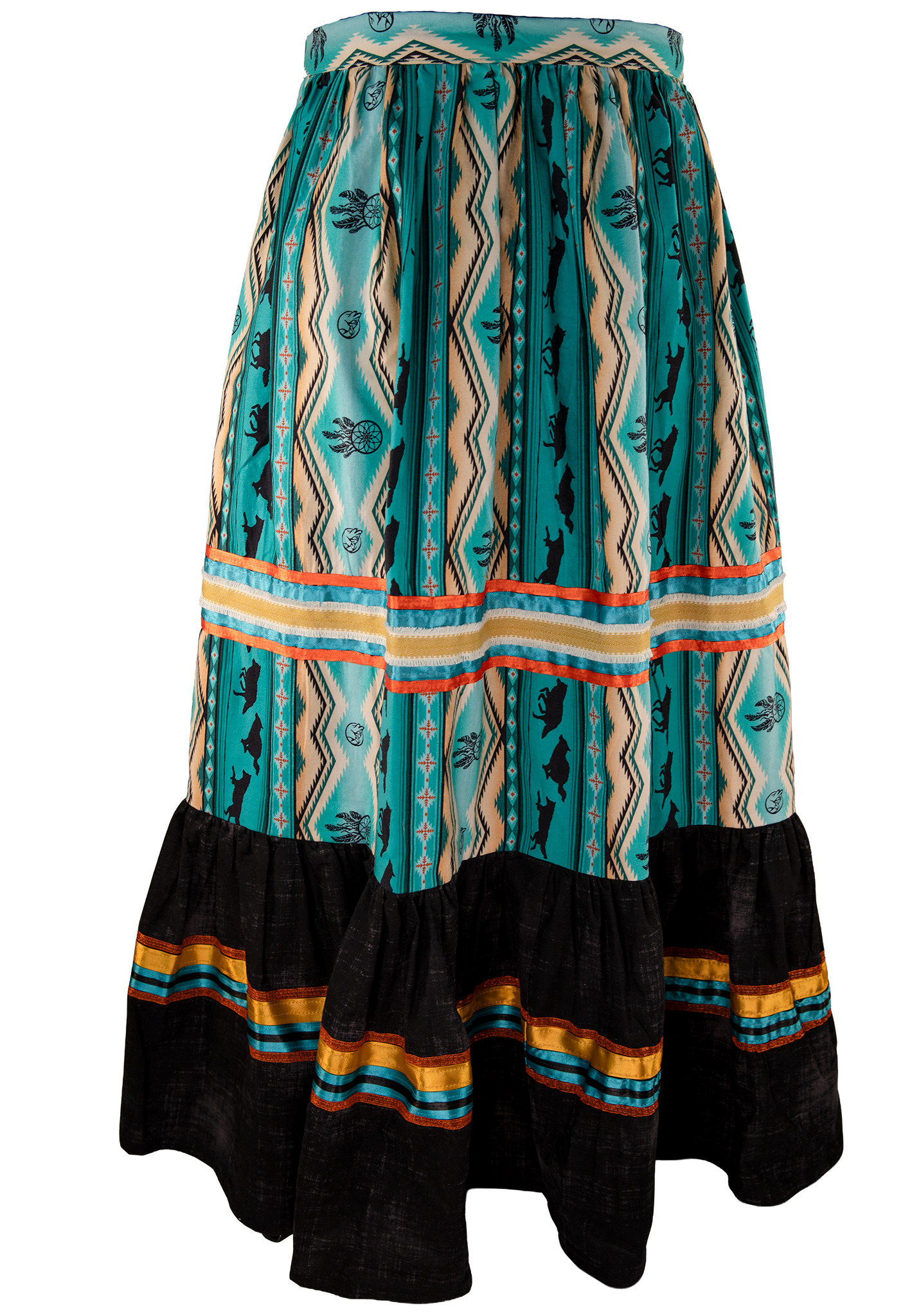Ribbon Skirt - Turquoise/Southwest