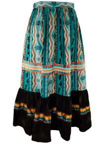 Ribbon Skirt - Turquoise/Southwest