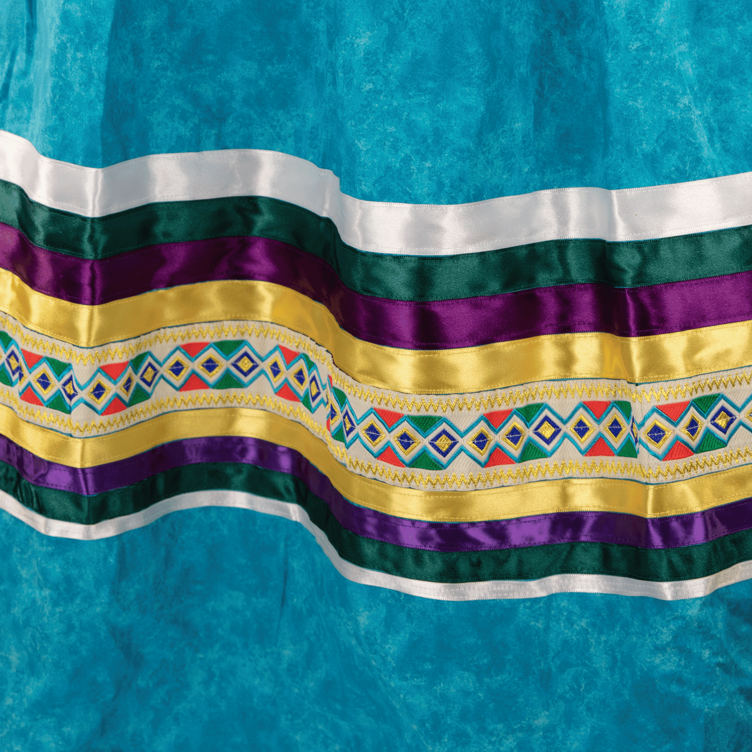 Ribbon Skirt - Marbled Blue