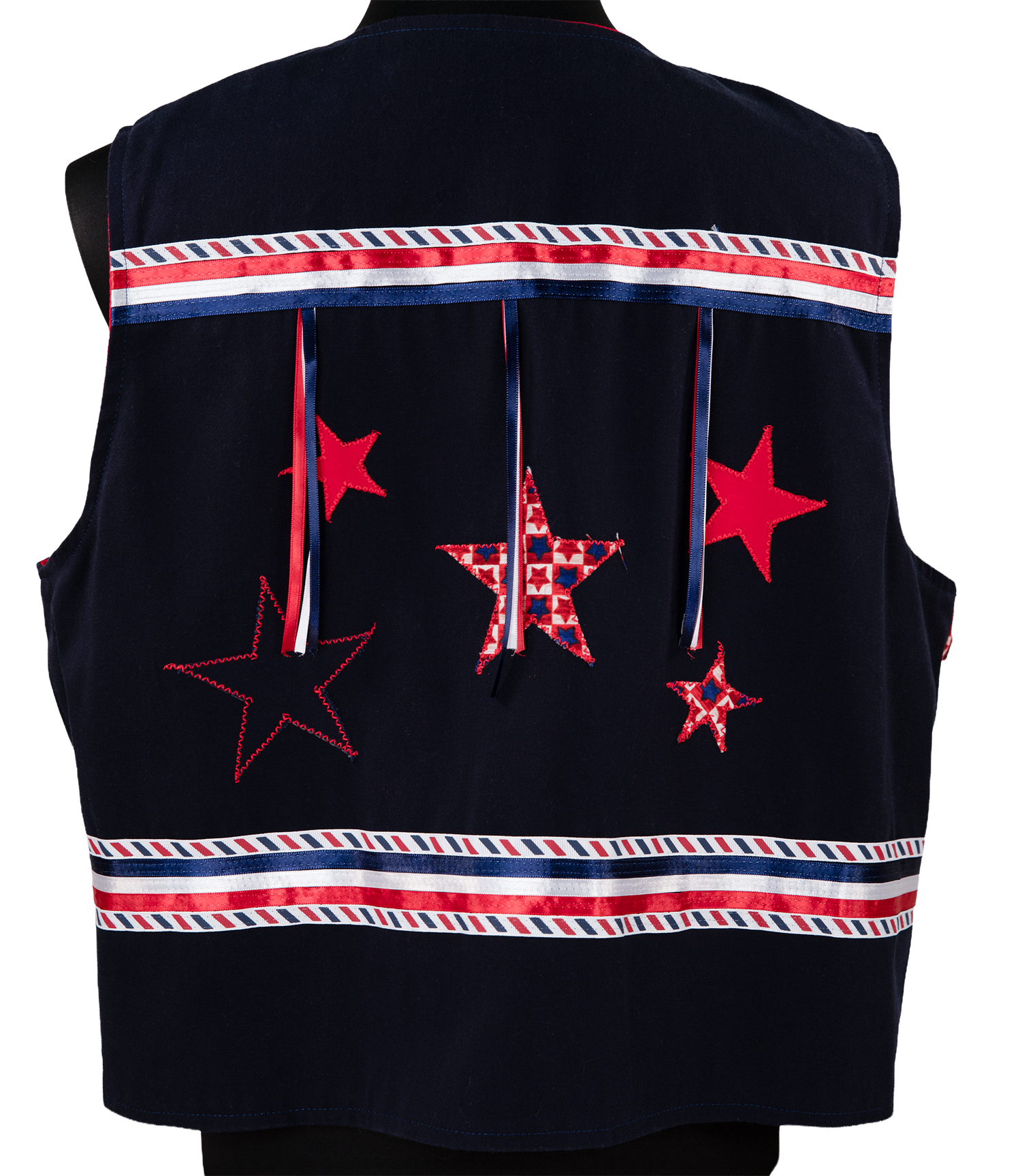 Ribbon Vest - Patriotic Blue