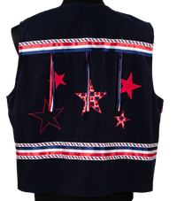 Ribbon Vest - Patriotic Blue
