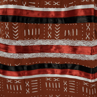 Ribbon Skirt - Brown/White