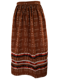 Ribbon Skirt - Brown/White