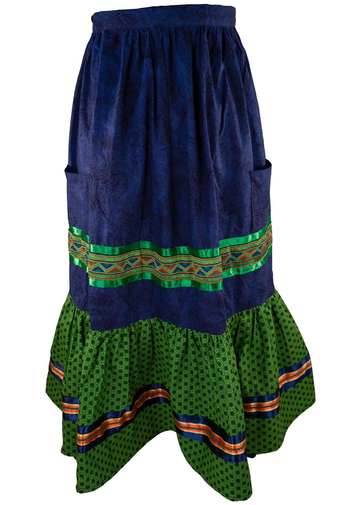 Ribbon Skirt - Dark Blue/Green