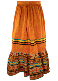 Ribbon Skirt - Orange/Southwest