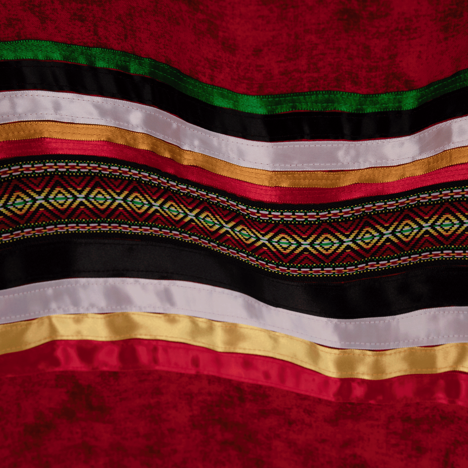 Ribbon Skirt - Marbled Red