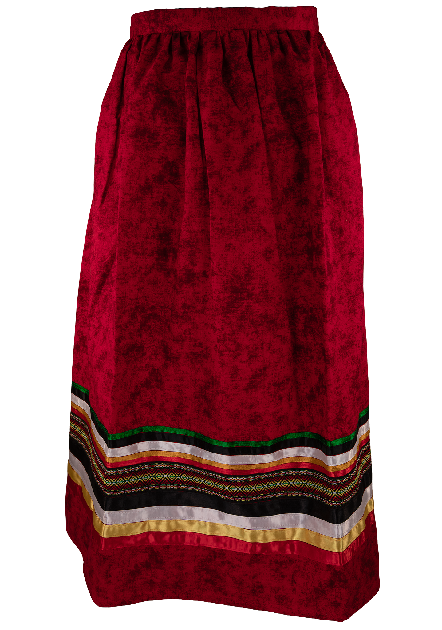 Ribbon Skirt - Marbled Red