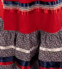Ribbon Skirt - Red/Navy