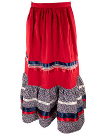 Ribbon Skirt - Red/Navy