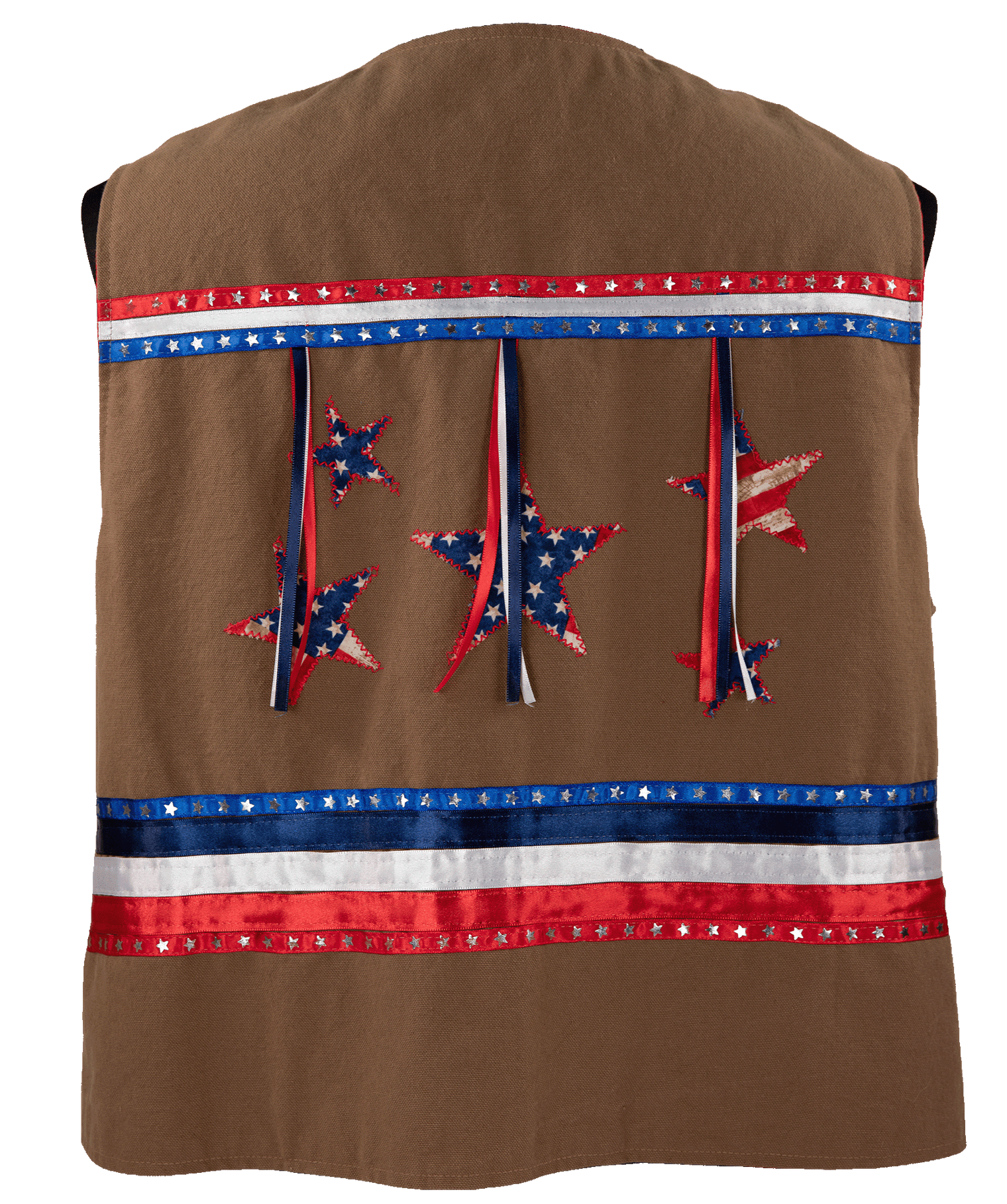Ribbon Vest - Patriotic Brown