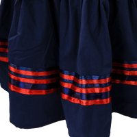 Ribbon Skirt - Floral/Navy