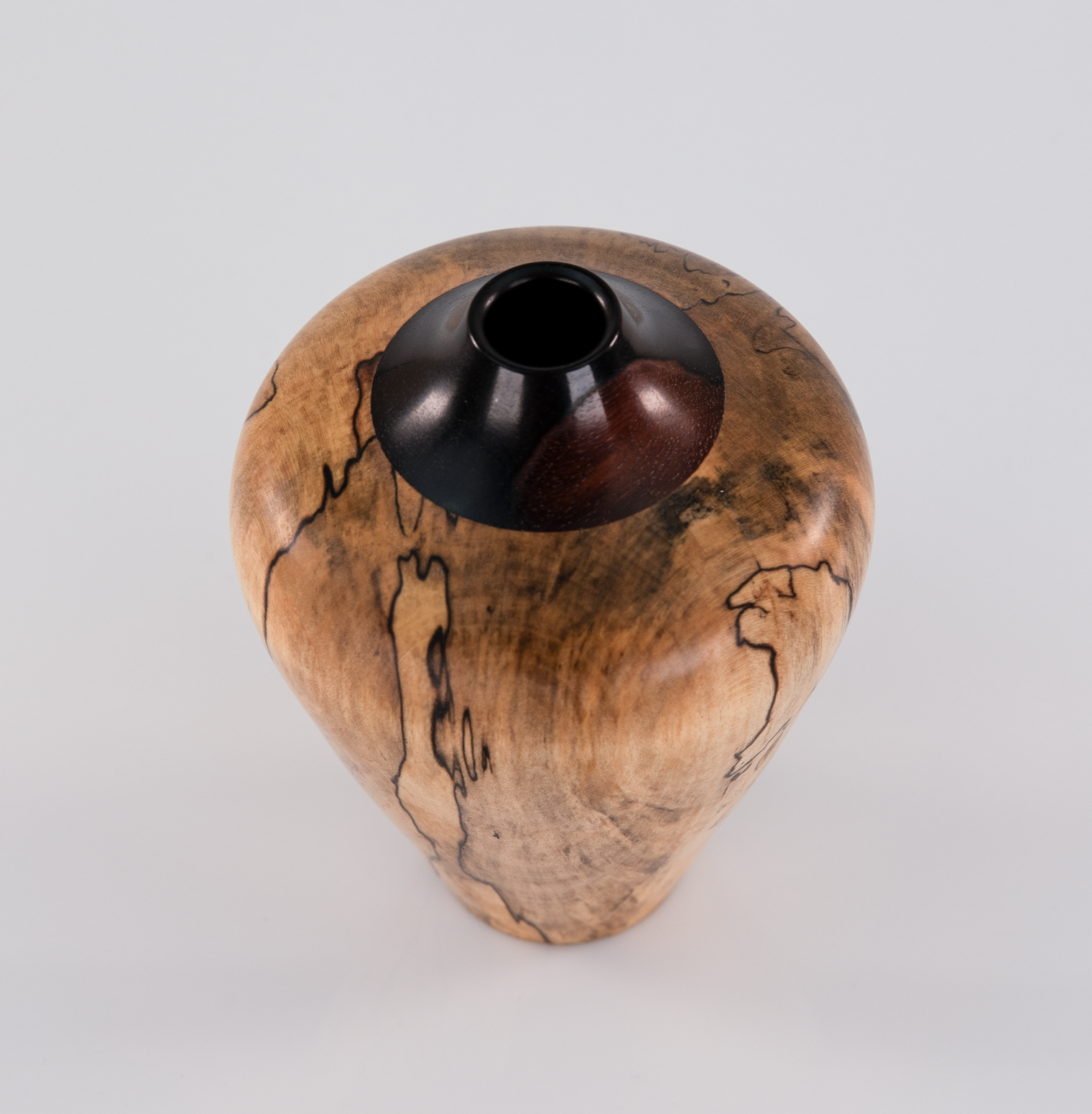 Spalted Tamarind and Ebony Vessel