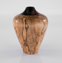 Spalted Tamarind and Ebony Vessel