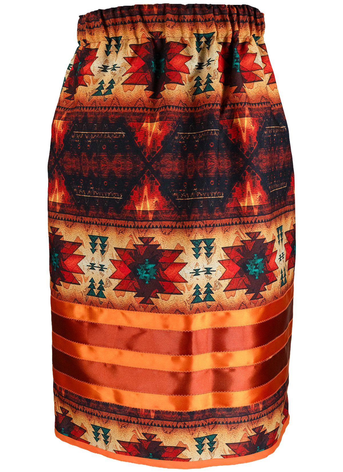Ribbon Skirt -Orange/Brown 2