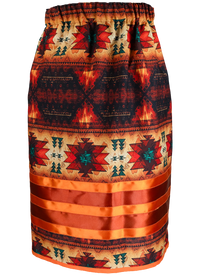 Ribbon Skirt -Orange/Brown 2