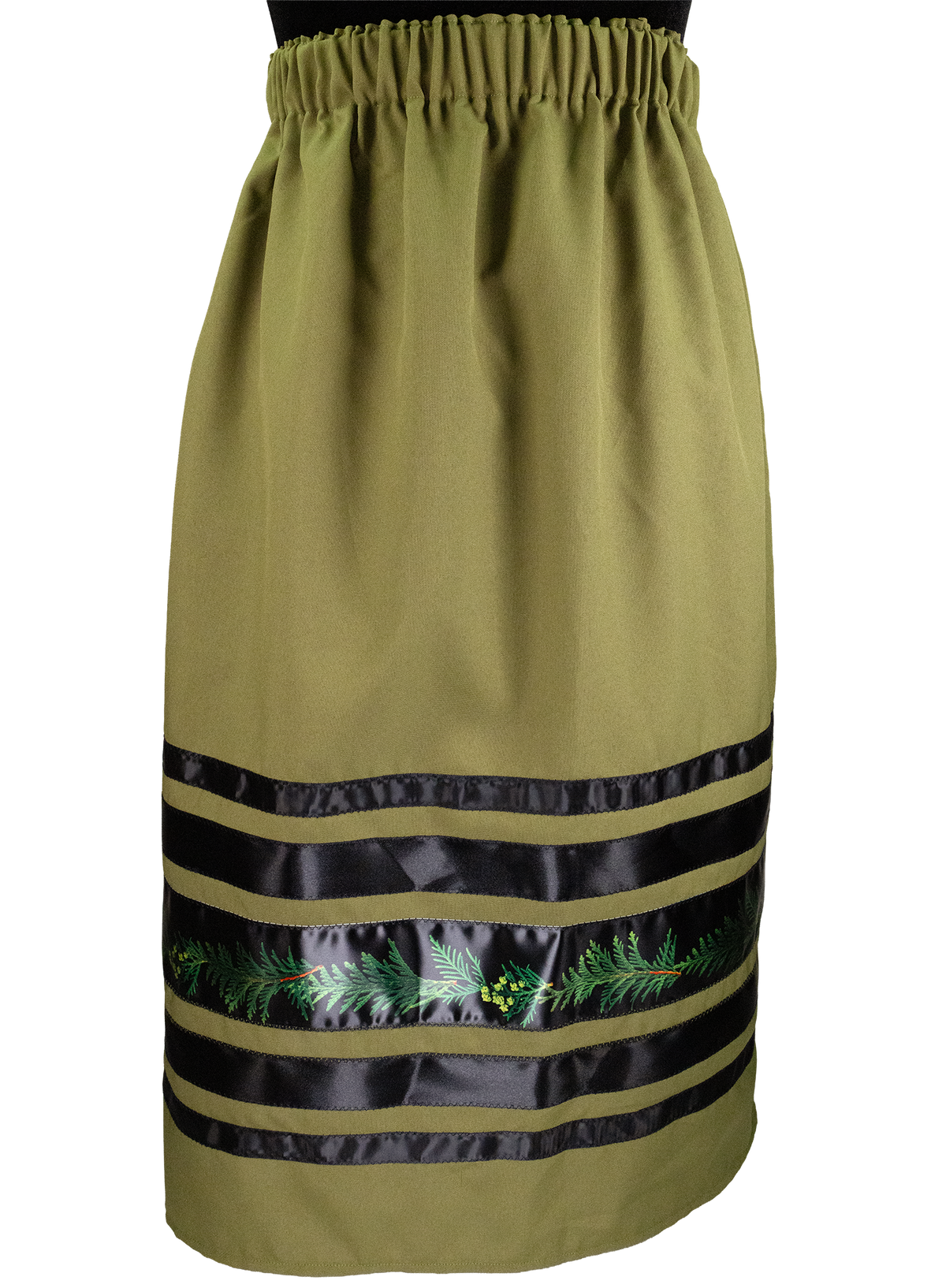 Ribbon Skirt - Green/Black