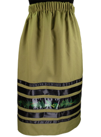 Ribbon Skirt - Green/Black