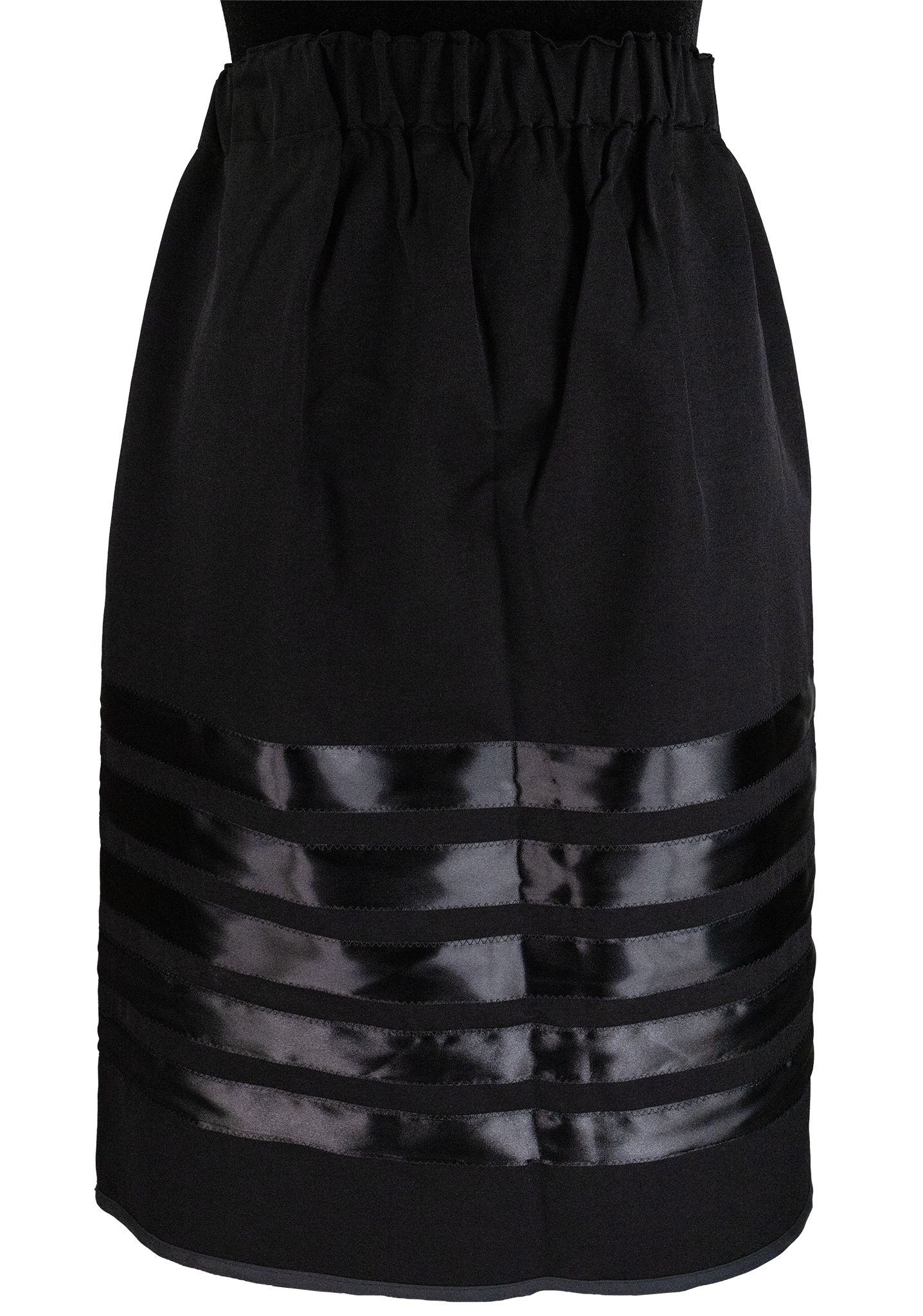 Ribbon Skirt - Black w/5 Ribbons - Youth