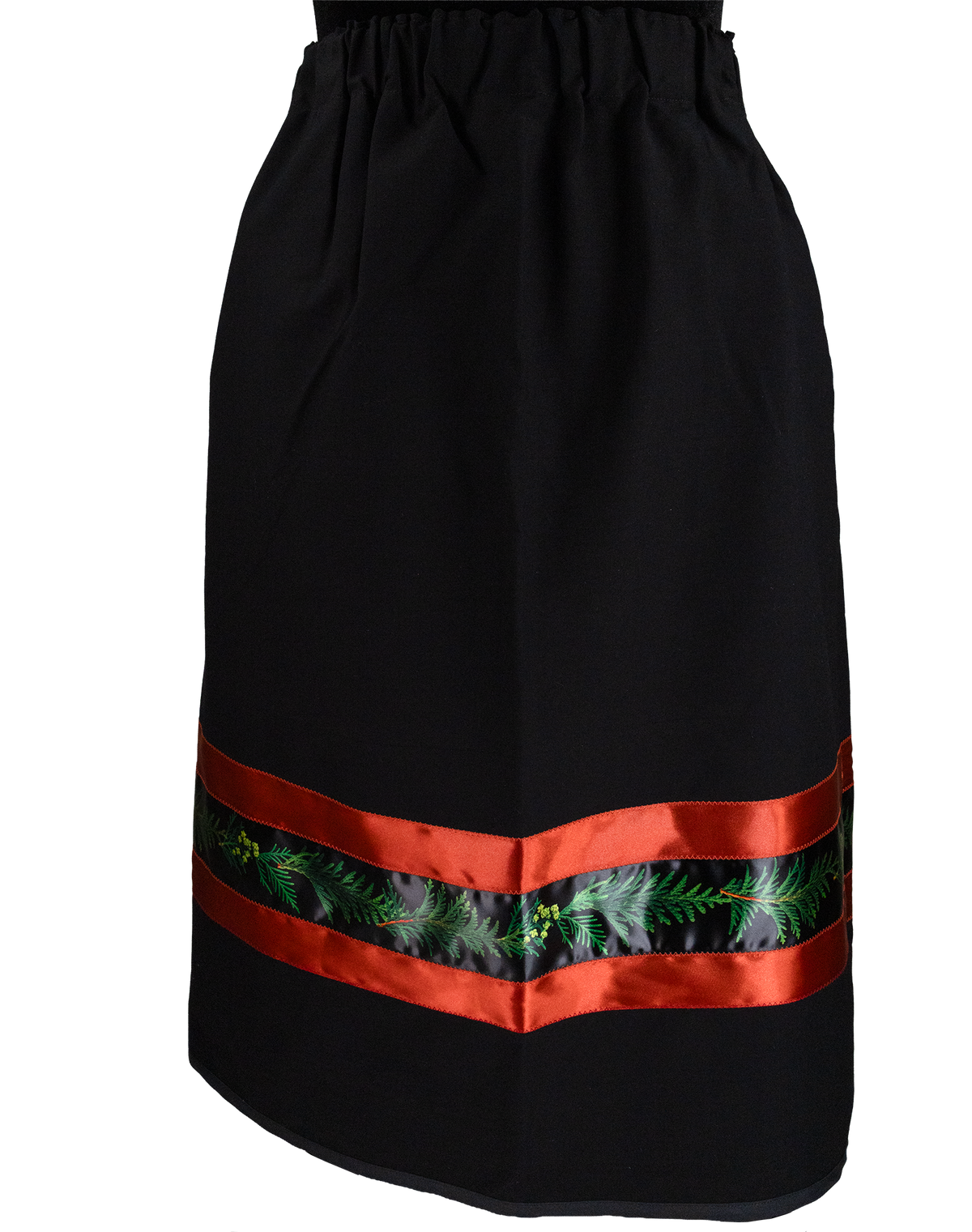 Ribbon Skirt - Black/Evergreen