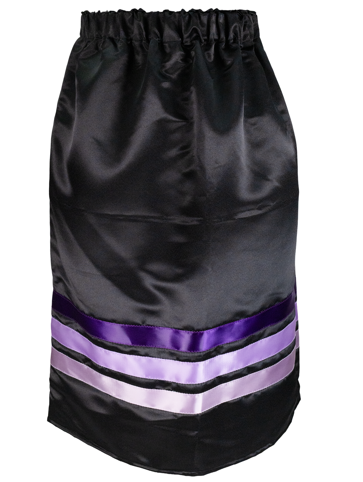 Ribbon Skirt - Black/Purple